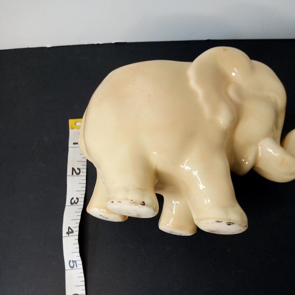 Vintage USA Elephant With Trunk Up Ceramic Planter - Picture 13 of 13